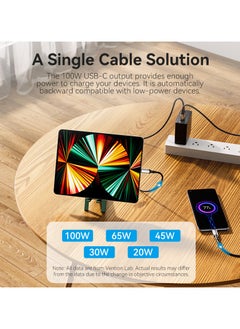 VENTION Vention Cotton Braided USB 2.0 C Male to C Male 5A Cable 2M Black Zinc Alloy Type  - Image 5