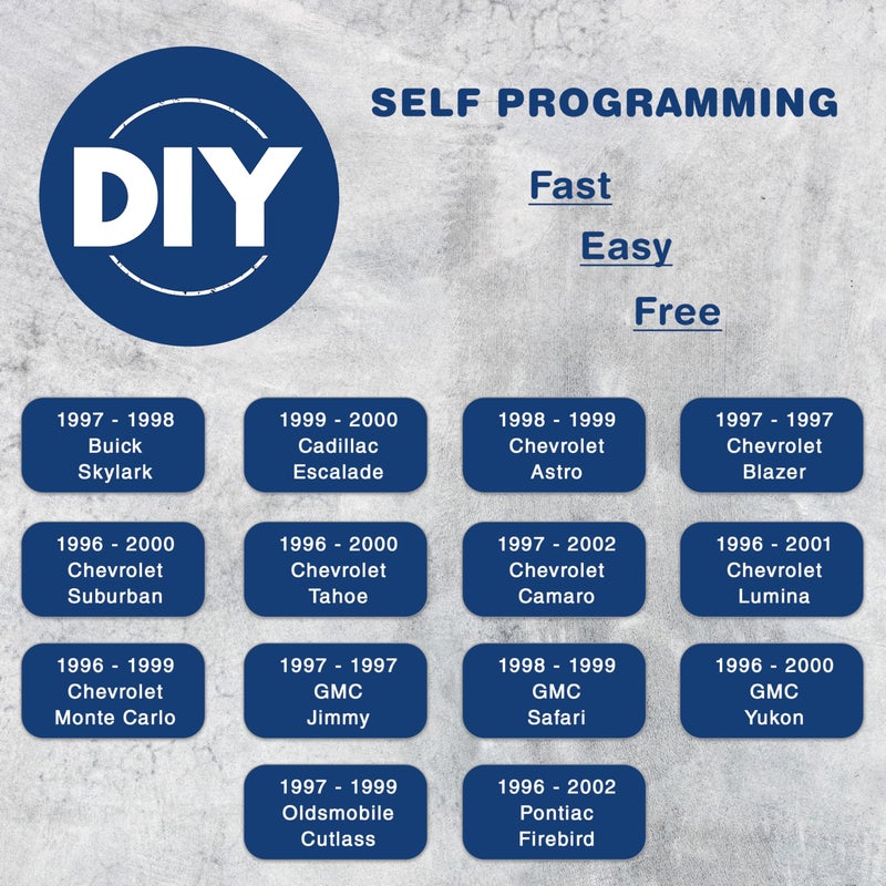 KeylessOption Key Fob Replacement for 1996 1997 1998 1999 2000 2001 2002 Buick Cadillac Chevrolet GMC Oldsmobile Pontiac Keyless Entry Remote Control, 3-Button 16245100-29 - Image 4