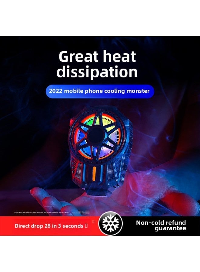 Mobile Phone Radiator Semiconductor Cooling Fan with Water Cooling for Iqoo Apple Xiaomi Black Shark 2 Pro Sky Blue Digital Temperature Display Dual Speed Charging Head Powerful Cooling - Image 5