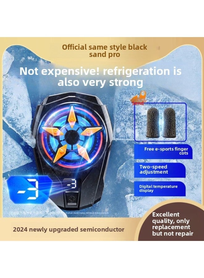 Mobile Phone Radiator Semiconductor Cooling Fan with Water Cooling for Iqoo Apple Xiaomi Black Shark 2 Pro Sky Blue Digital Temperature Display Dual Speed Charging Head Powerful Cooling - Image 3