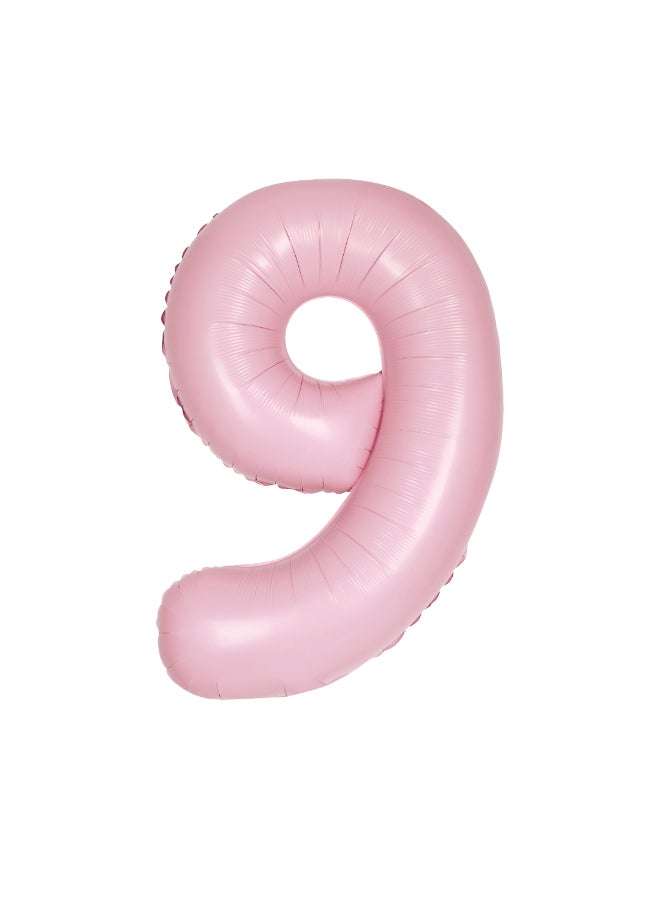 يونيك بالون وردي جميل غير لامع رقم 9 مقاس 34 بوصة - Image 1