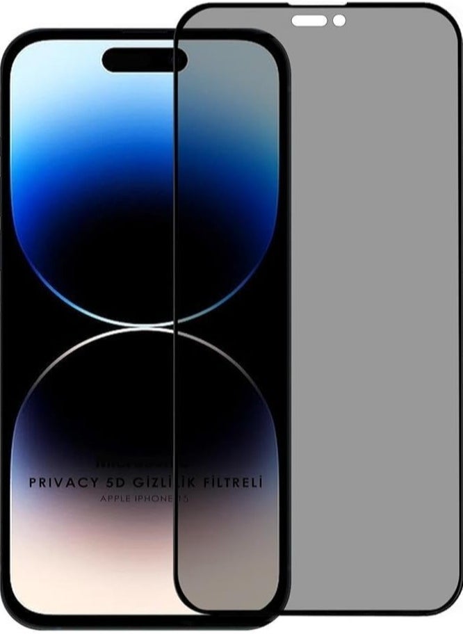 Raxoom iPhone 15 Pro Max Privacy Screen Protector Designed for iPhone 15 Anti Spy Shatterproof Tempered Glass Black Protector Easy to Install - Image 1