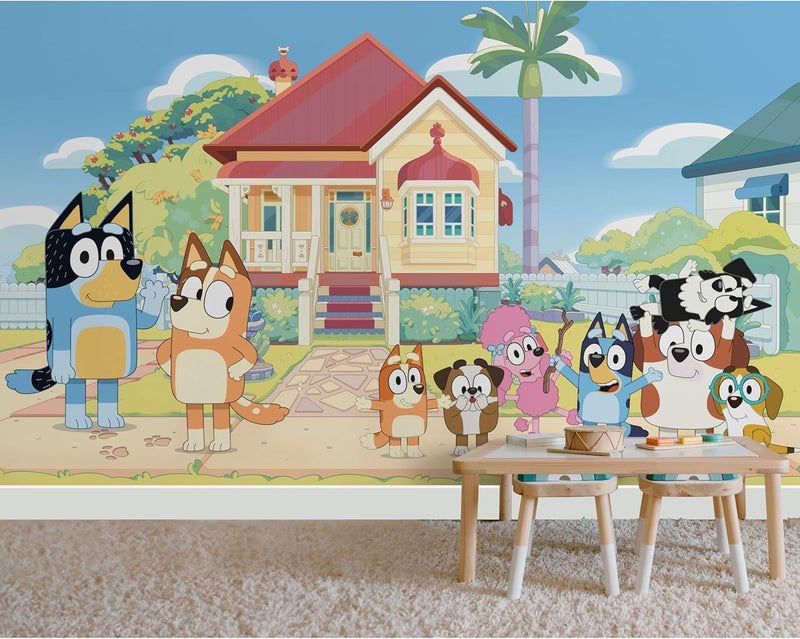RoomMates Bluey Friends & Family Peel and Stick Wall Mural by RoomMates, RMK12802M - Image 2