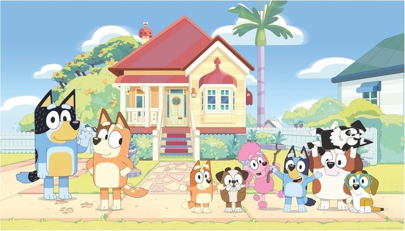 RoomMates Bluey Friends & Family Peel and Stick Wall Mural by RoomMates, RMK12802M - Image 1