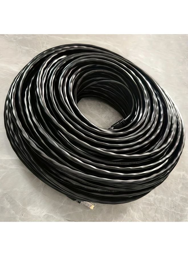 Black Cat6 Ethernet Cable 1566 93inch 250MHz PoE UTP Network Wire for Router Modem Gaming - Image 1
