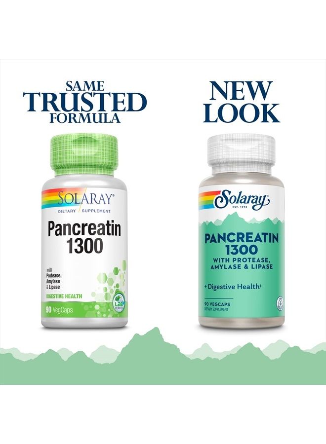 SOLARAY Pancreatin 1300 | Pancreatic Digestive Enzymes Plus Papaya for Healthy Digestion Support | 90 VegCaps, 90 Serv. - Image 2