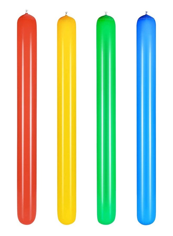 ZUYYON 4 Pcs Pool Inflatable Sticks 41.3 Inch Inflatable Pool Noodles Colorful PVC Outdoor Water Games Toy Pool Float Stick Noodles for Swimming Pools Adults Beach Lake Party - Image 1