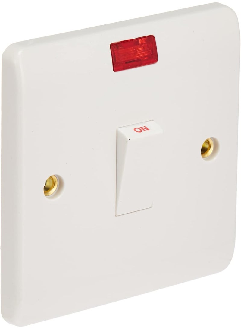 20A DP Switch with Neon Indicator – Heavy Duty Double Pole Electrical Wall Switch