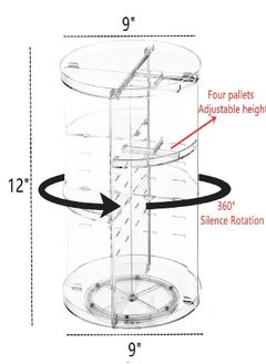 Cq acrylic 360 Degree Rotating Makeup Organizer for Bathroom,4 Tier Adjustable Cosmetic Storage Cases and Make Up Holder Display Cases,Clear - pzsku/ZF7A5B04C74ED742AA881Z/45/_/1692790742/04e939fc-2591-4c12-a34a-f9a355d4f0f3