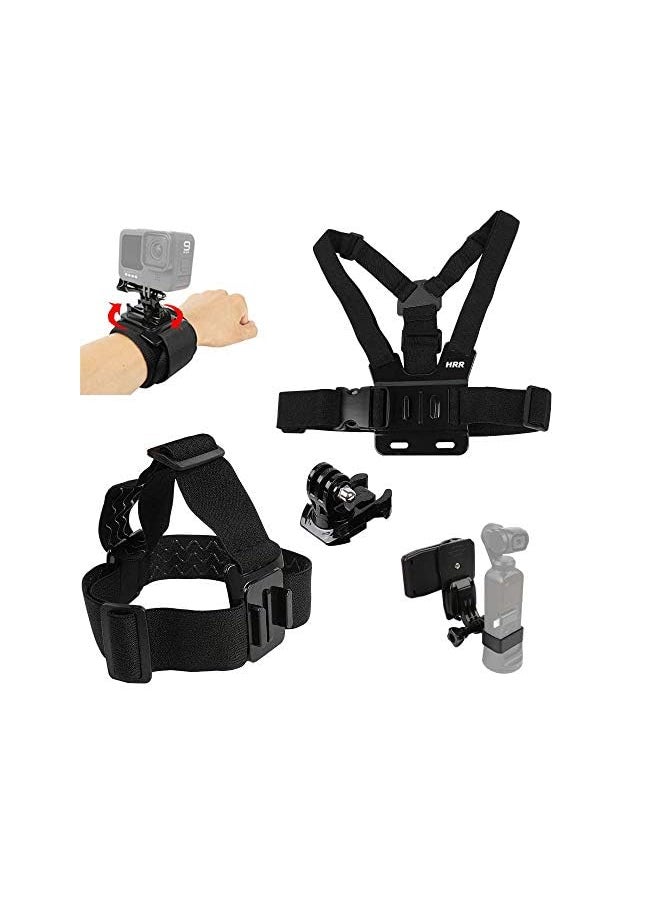PELLKING - Accessories Kit for DJI Osmo Pocket,Osmo Pocket 2,New Quick Release Head Strap Mount + Chest Mount Harness + Backpack Clip Holder + 360°Rotating Wrist Strap - Image 1