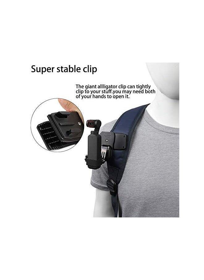 PELLKING - Accessories Kit for DJI Osmo Pocket,Osmo Pocket 2,New Quick Release Head Strap Mount + Chest Mount Harness + Backpack Clip Holder + 360°Rotating Wrist Strap - Image 1