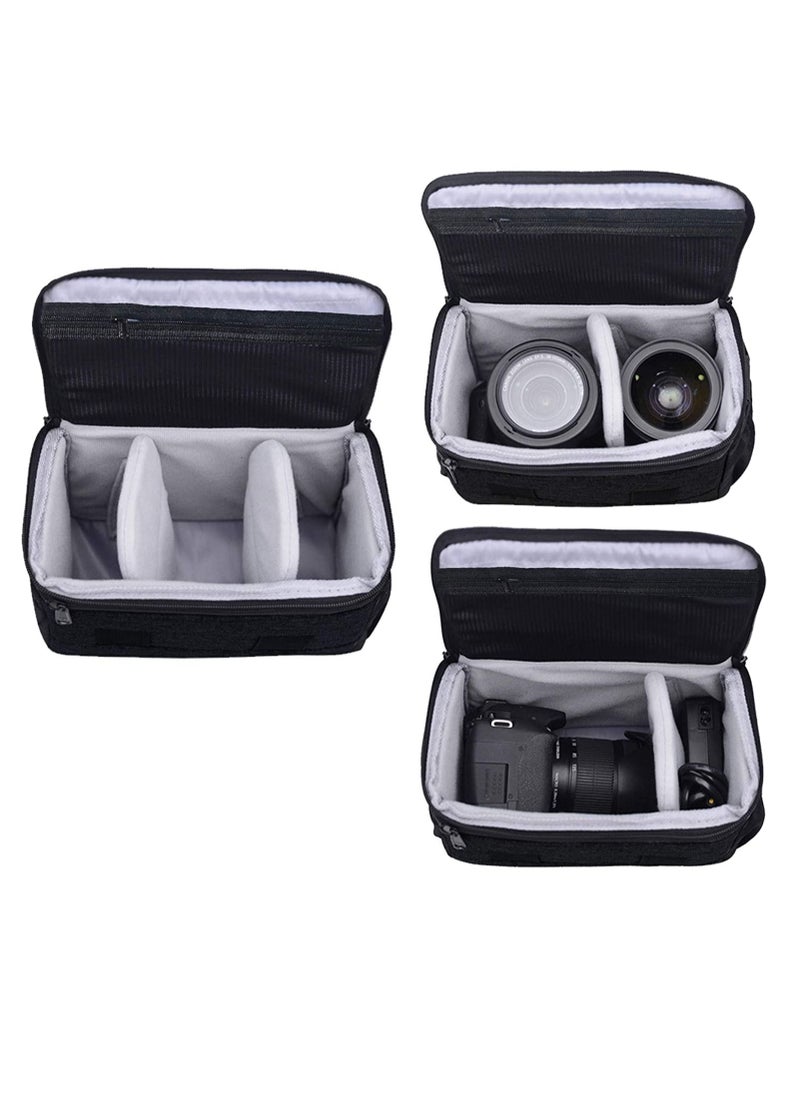 Coopic COOPIC BL-26 BLACK Messenger CANVAS DSLR Camera Bag Urban Life Shoulder Case Compatible with Nikon Sony Canon Olympus Pentex Interchangeable Mirrorless Micro 4/3 Full Frame Lens Digital SLR  - Image 5