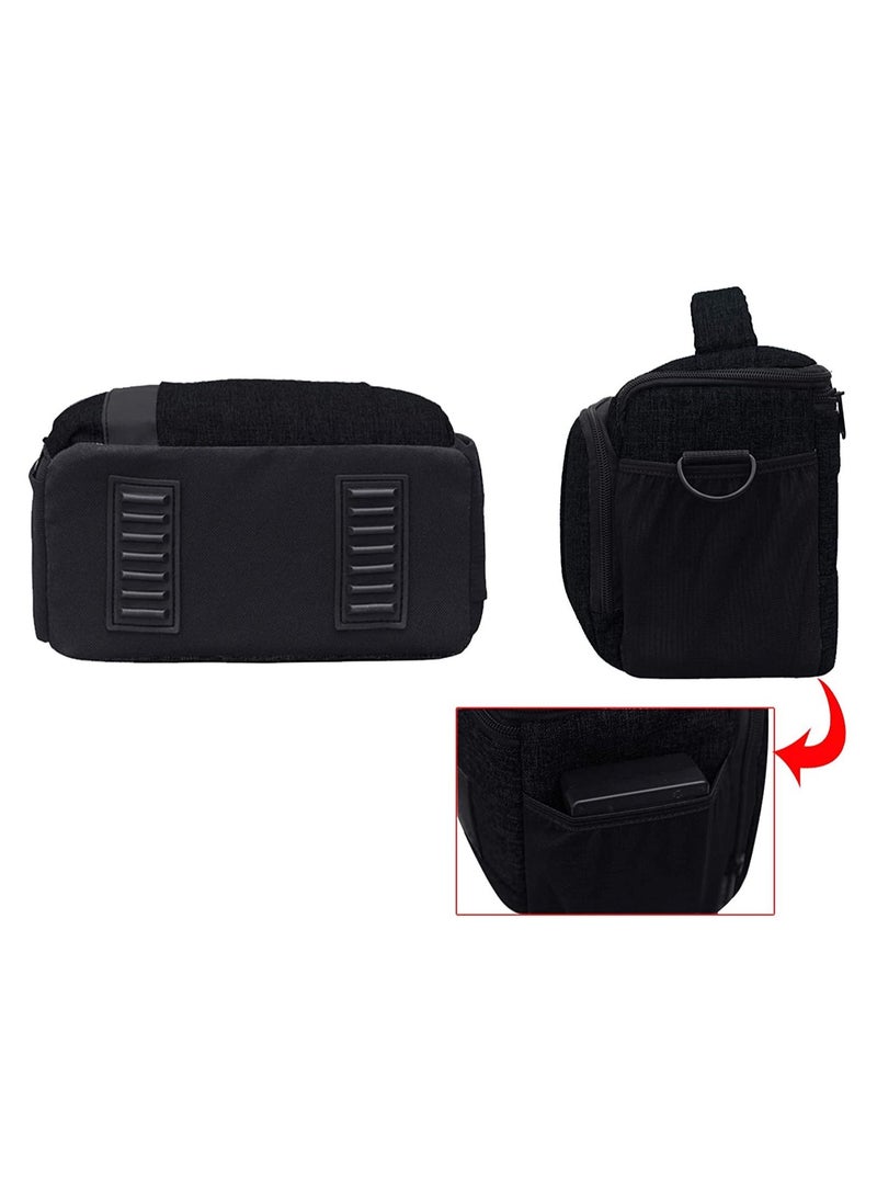 Coopic COOPIC BL-26 BLACK Messenger CANVAS DSLR Camera Bag Urban Life Shoulder Case Compatible with Nikon Sony Canon Olympus Pentex Interchangeable Mirrorless Micro 4/3 Full Frame Lens Digital SLR  - Image 3