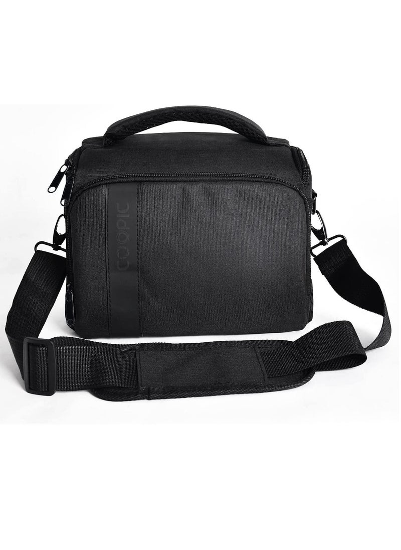 Coopic COOPIC BL-26 BLACK Messenger CANVAS DSLR Camera Bag Urban Life Shoulder Case Compatible with Nikon Sony Canon Olympus Pentex Interchangeable Mirrorless Micro 4/3 Full Frame Lens Digital SLR  - Image 1