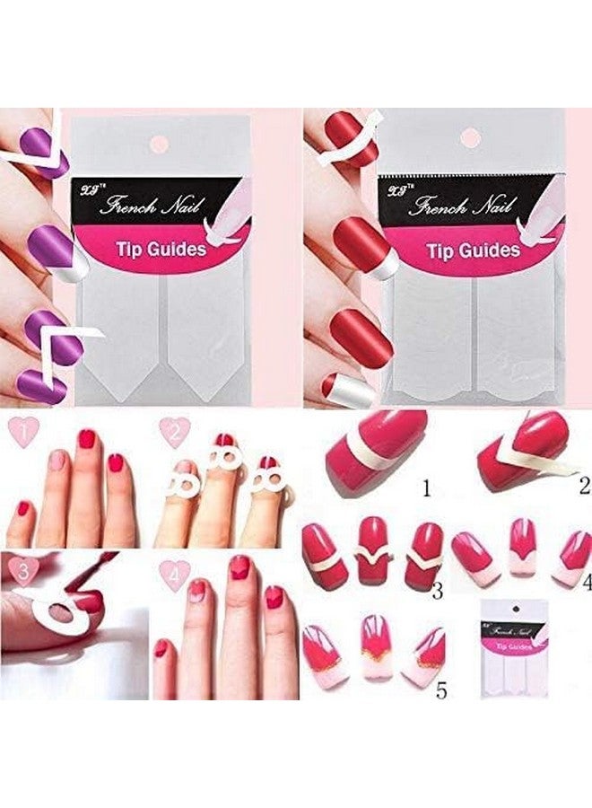 Ruby Face RUBYFACE French Manicure Nail Stickers Strips, Self Adhesive Nail Sticker Tips for Manicure Decoration for Women Girls (Pack of 10 Sheets) - Image 4