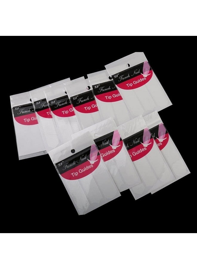 Ruby Face RUBYFACE French Manicure Nail Stickers Strips, Self Adhesive Nail Sticker Tips for Manicure Decoration for Women Girls (Pack of 10 Sheets) - Image 2