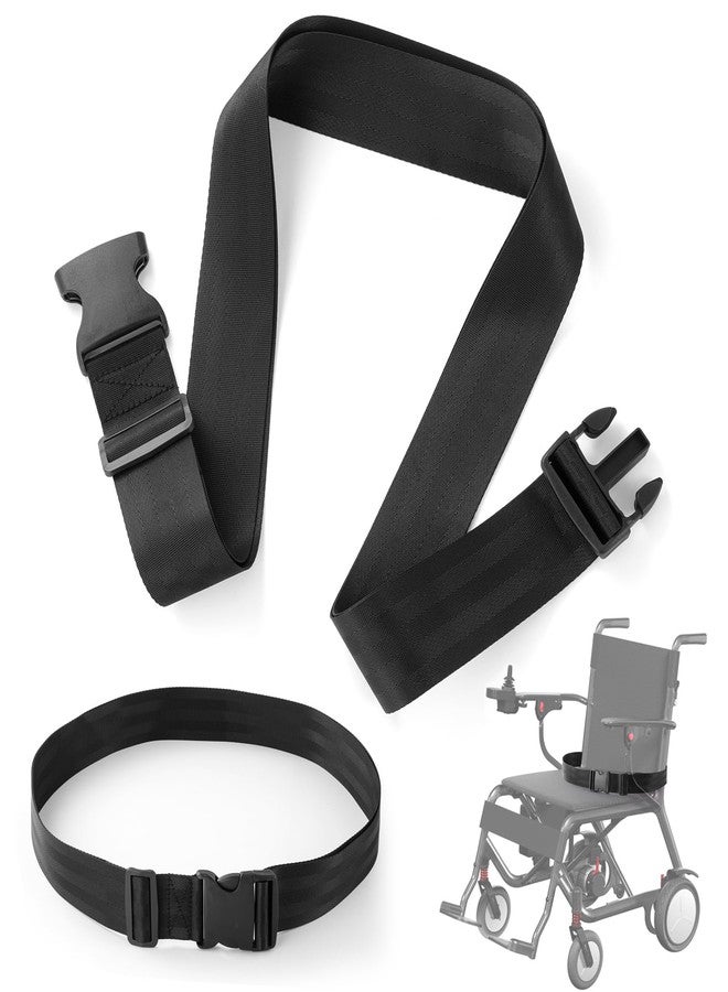 Tigbear Wheelchair Safety Strap Seat Belt, Adjustable Anti-Slip Anti-Fall Wheelchair Fixation Belt, 13-86" Adjustable Length 31-86 Inch/2 Inch Wide - Image 1