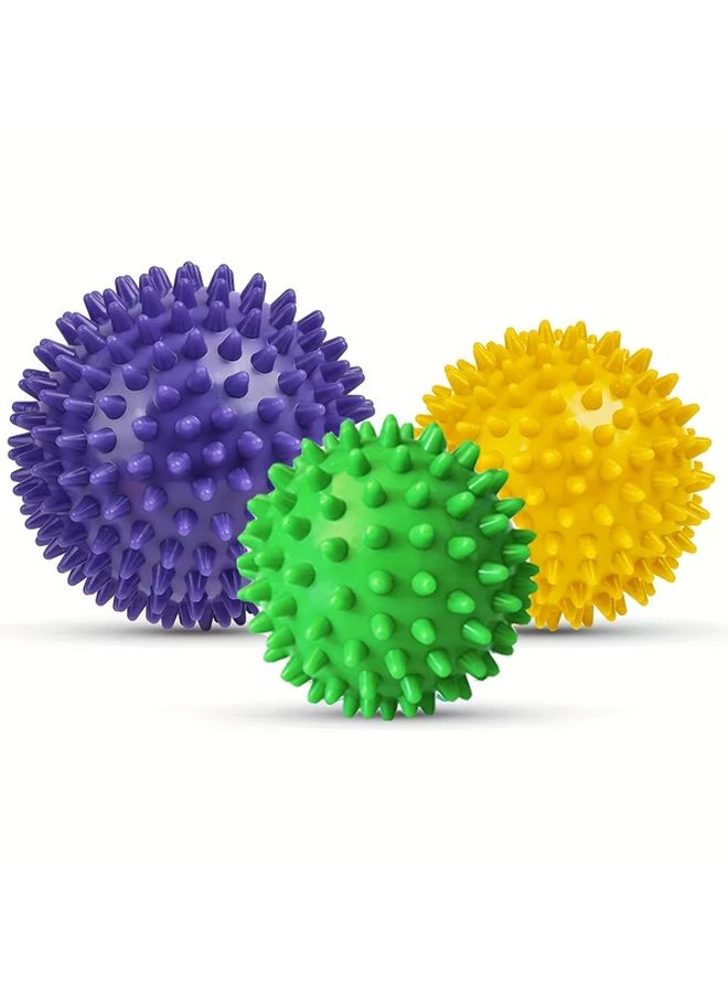 3 Pack Spiky Massage Balls Set for Deep Tissue Myofascial Release and Trigger Point Therapy - Image 1