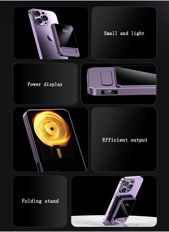 Kelesa - 10000mAh Magnetic Wireless Power Bank Portable Charger PD 22.5W Type-C Input/Output 15W Wireless Charging Compatible with IPhone.Samsung. HuaWei. XiaoMi. Honor - Image 1
