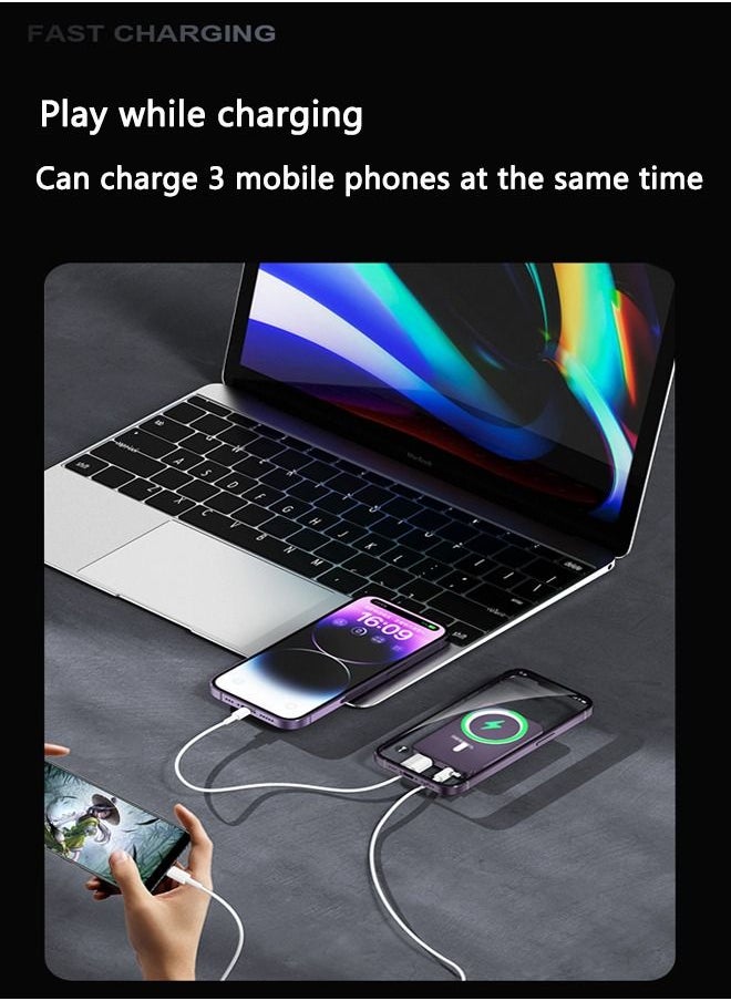 Kelesa - 10000mAh Magnetic Wireless Power Bank Portable Charger PD 22.5W Type-C Input/Output 15W Wireless Charging Compatible with IPhone.Samsung. HuaWei. XiaoMi. Honor - Image 1