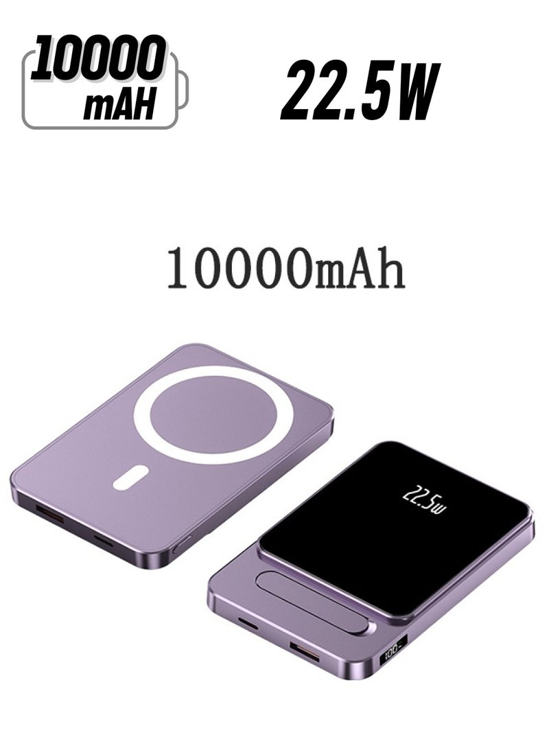 Kelesa - 10000mAh Magnetic Wireless Power Bank Portable Charger PD 22.5W Type-C Input/Output 15W Wireless Charging Compatible with IPhone.Samsung. HuaWei. XiaoMi. Honor - Image 1