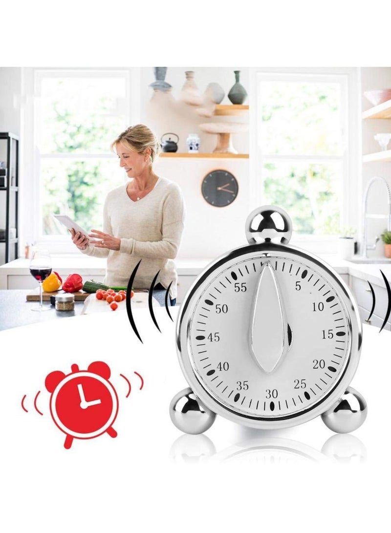Kitchen Timer, Wind-Up Mechanical Countdown Timer Countdown Clock 1 Hour Timer for Classroom Teaching Homework Games Cooking Office Meeting - Image 5