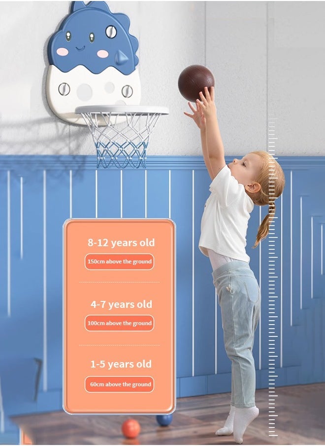 Hihonor Wall-Mounted Basketball Hoop,Mini Basketball Rim,Portable Design,Adjustable Height,Outdoor Indoor Available,Suitable for Gifts for Children  - Image 2