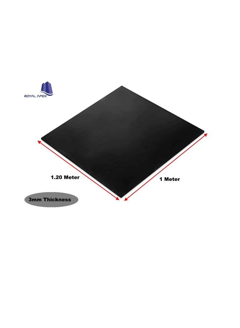 KNP 1 Meter Rubber Sheet All Purposes Solid Rubber Smooth Finish Perfect for Weather Stripping Gaskets Sealing And DIY Projects 3 MM  - Image 3