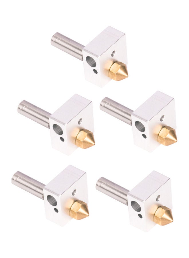 NIBEMINENT 5-Piece Hotend Extruder Kit Silver/Gold  - Image 1
