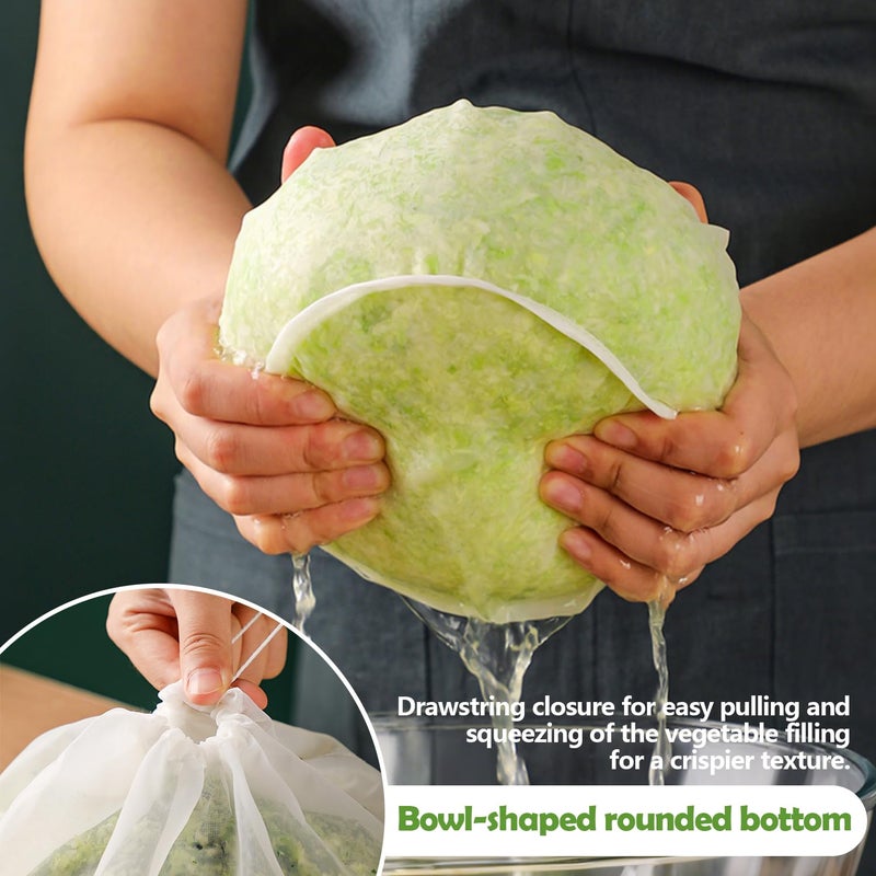 Slodki Cheese Cloth Bag For Straining, Nut Milk Bag - Reusable Straining Bags For Nut Milk, Soy Milk, Dumpling Fillings, And More - Image 3