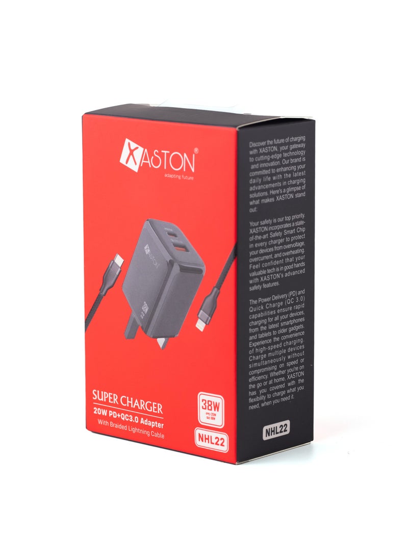 XASTON - Super Charger 38W PD + QC3.0 Adapter - NHL22 - Image 1