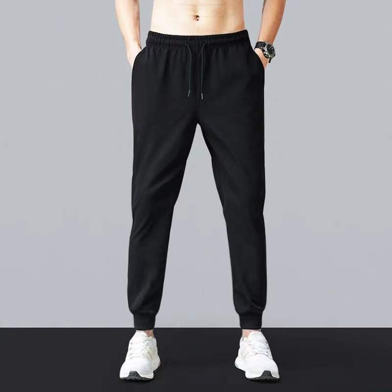 Autumn/winter Fleece-lined Thickened Fashionable Trendy Bunded Foot Casual Pants Loose Fit Harem Trousers For Men G02 regular thin section 
