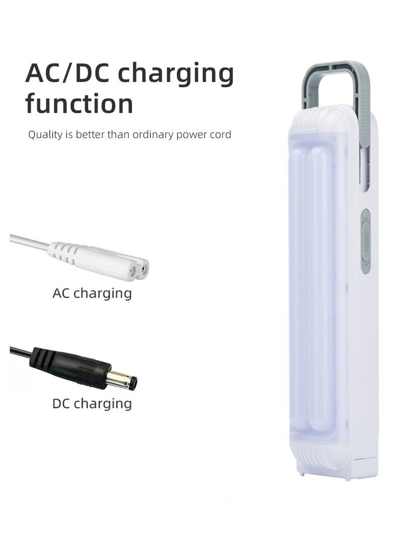 WEIDASI Rechargeable LED Emergency Light with AC/DC Charging, Dual Brightness Modes, Handle and Wall Mounting Option WD-802TD
