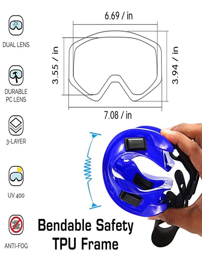 Strauss Offroad Motorcycle/Bike Goggle, (Blue) - Image 3