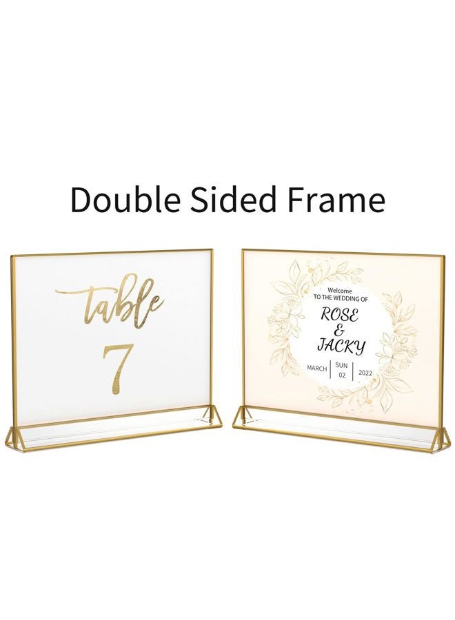 NIUBEE Horizontal Gold Sign Holder Frame (4x6 6Pack) - Image 5