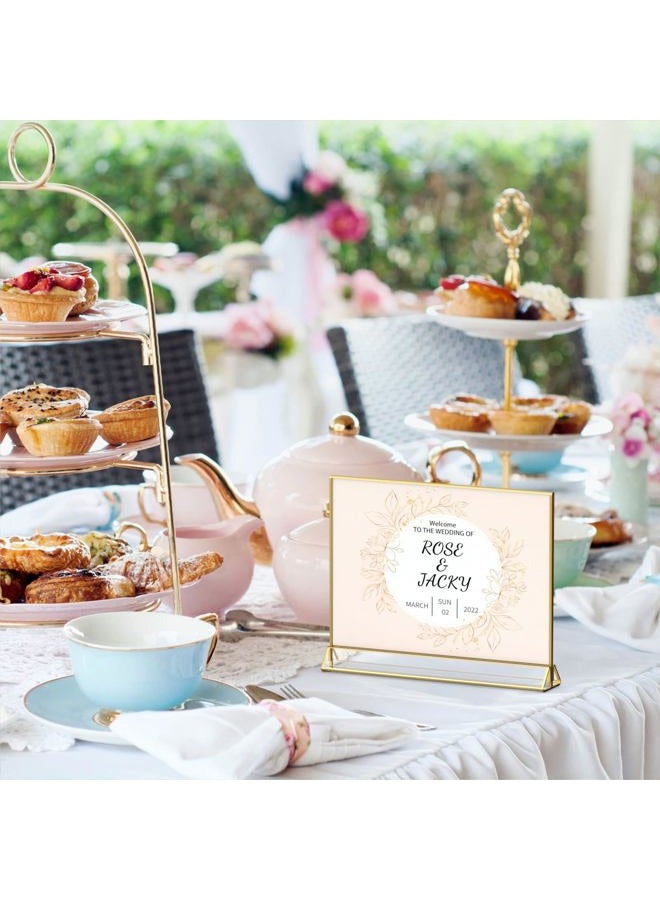 NIUBEE Horizontal Gold Sign Holder Frame (4x6 6Pack) - Image 4
