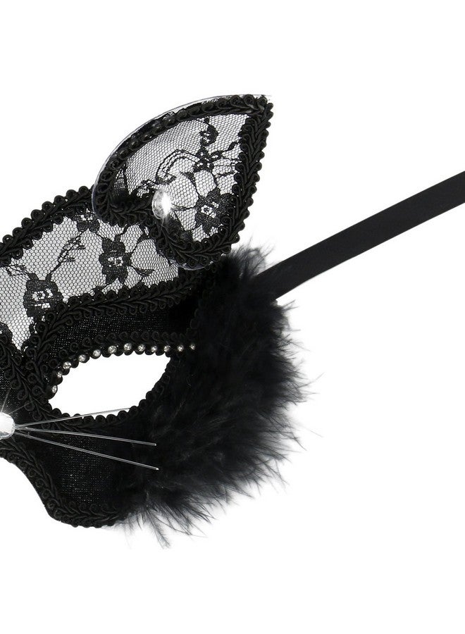 BengPro Venetian Masquerade Mask Luxury Sexy Black Cat Lace Mask for Fancy Dress Christmas Halloween Costume Party Girls Women - Image 5