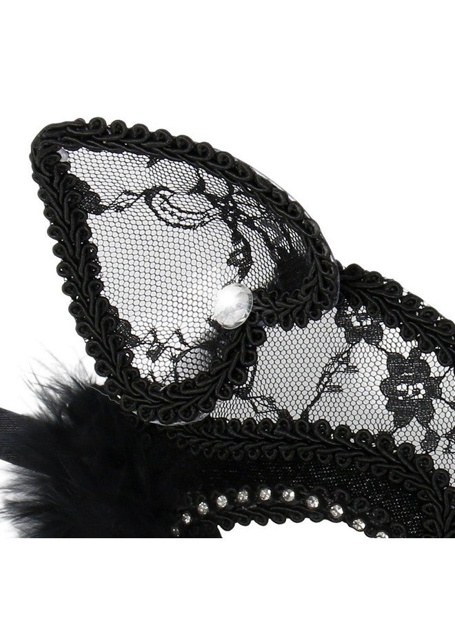 BengPro Venetian Masquerade Mask Luxury Sexy Black Cat Lace Mask for Fancy Dress Christmas Halloween Costume Party Girls Women - Image 4