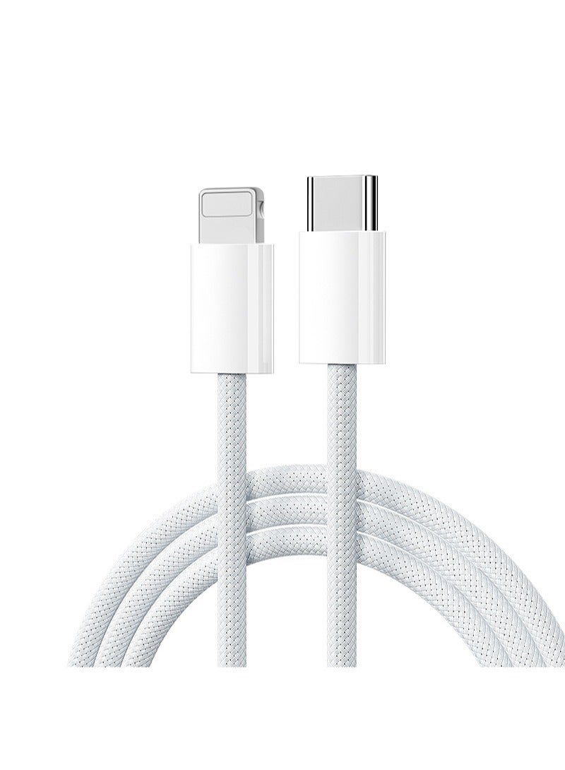 CAYGA USB-C to Lightning Cable for iPhone Charger Cable 1M , Ultra-Fast 27W Power Delivery, 480Mbps Data Sync, Super-Slim Connector, Anti-Tangle Nylon Braided Cord for Smartphones and Tablets - Image 1