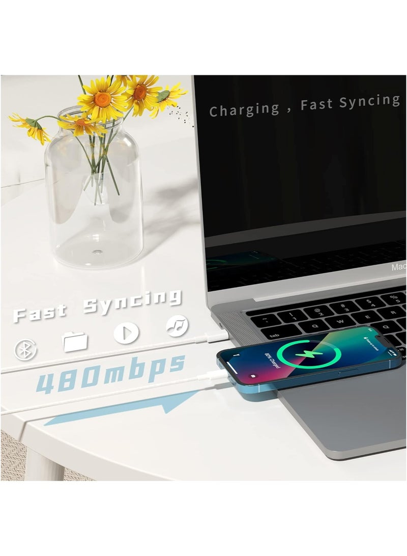 CAYGA USB-C to Lightning Cable for iPhone Charger Cable 1M , Ultra-Fast 27W Power Delivery, 480Mbps Data Sync, Super-Slim Connector, Anti-Tangle Nylon Braided Cord for Smartphones and Tablets - Image 4
