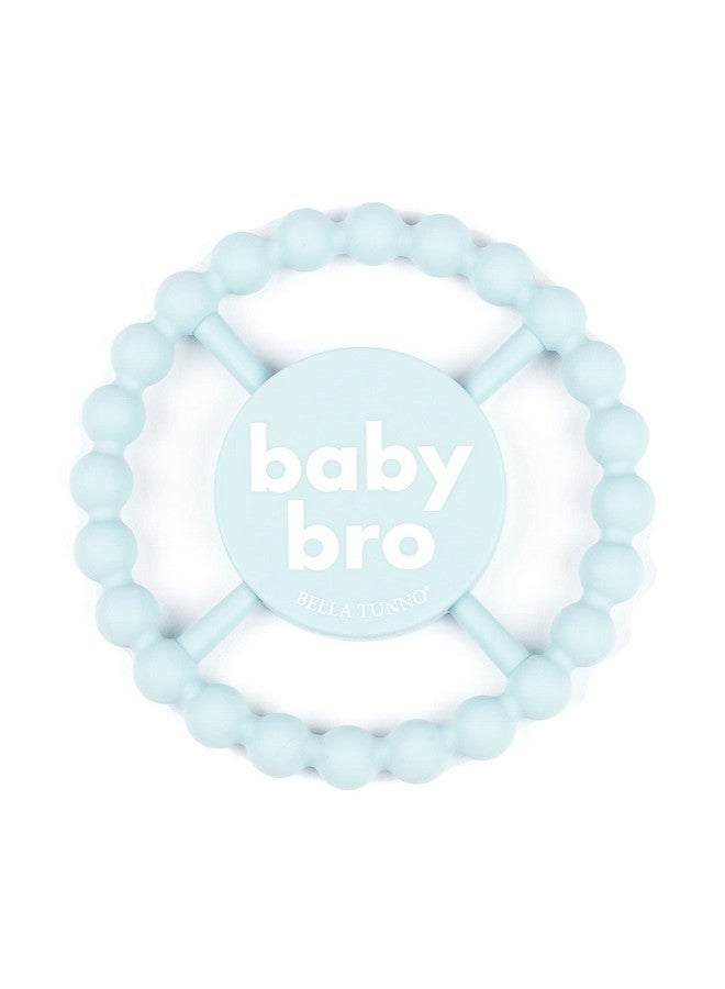 Bella Tunno Happy Teether For Boys - Soft & Easy Grip Baby Boy Teether Toy, Silicone Teether Ring To Help Soothe Gums, Non-Toxic And Bpa Free, Baby Bro - Image 1