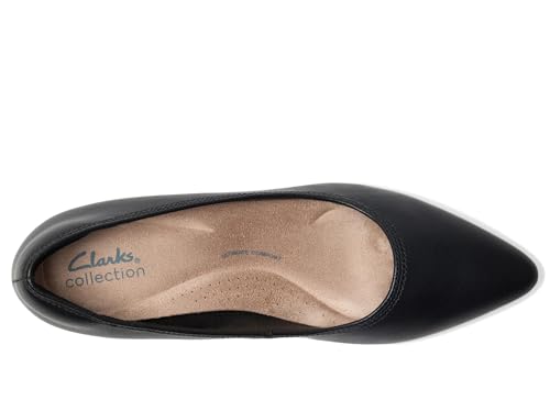 Clarks Women's Ellanie Hope Pump, Black Leather, 7.5 - Image 2