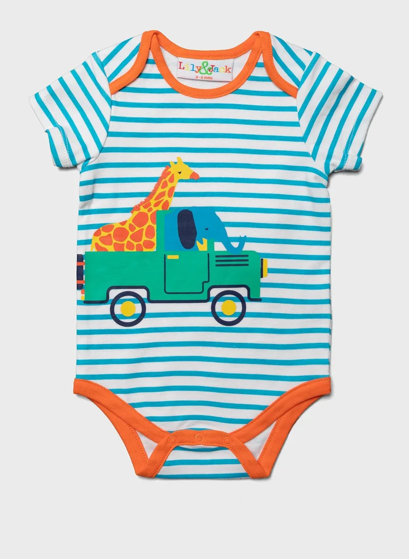 lily and jack Infant 3 Pack Striped Bodysuit