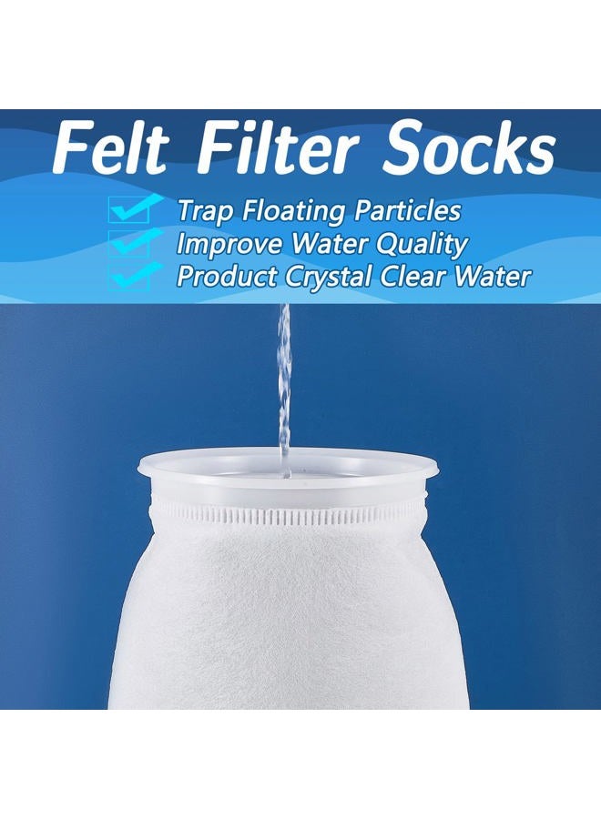 Jecery 8 Pcs 7 Inch Ring Filter Socks 200 μm Aquarium Filter Bags Fish Tank Filter Aquarium Filter Sock for Fish Tank Freshwater Saltwater Aquariums, 7 Inch Ring Diameter by 16 Inch Long - Image 5