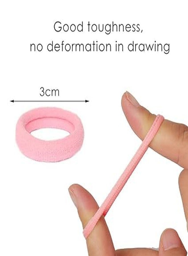 CHIROGRAPHY 200Pcs Baby Hair Ties, Soft Cotton Toddler Hair Ties for Girls and Kids, 1 Inch Multicolor Seamless Hair Bands for Kids Girls Gifts|MULTICOLOR - Image 2