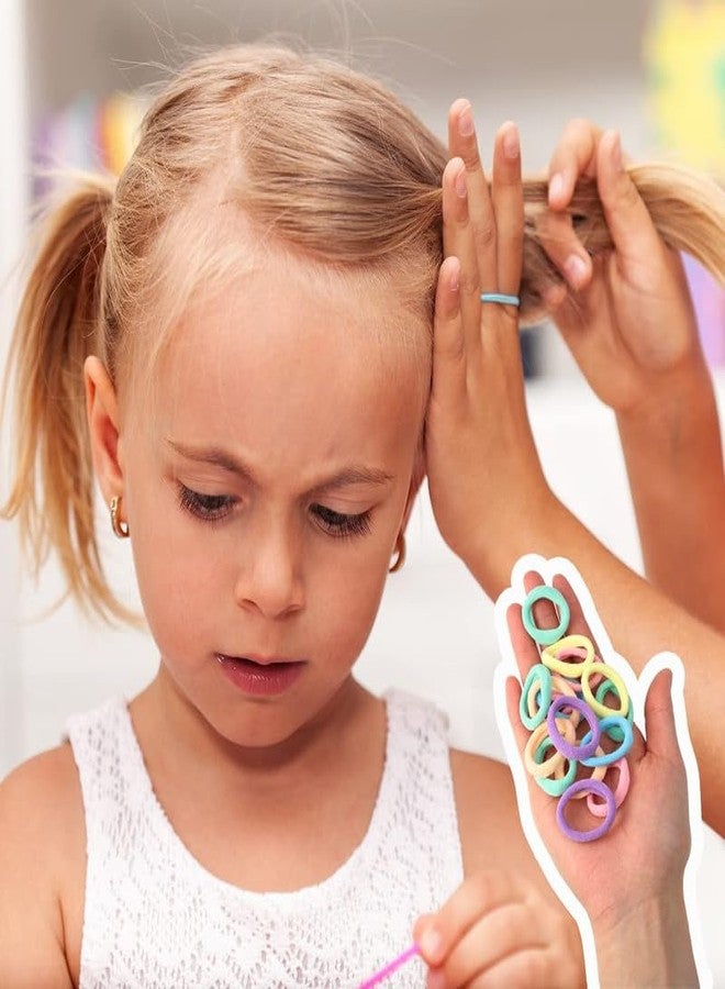 CHIROGRAPHY 200Pcs Baby Hair Ties, Soft Cotton Toddler Hair Ties for Girls and Kids, 1 Inch Multicolor Seamless Hair Bands for Kids Girls Gifts|MULTICOLOR - Image 4
