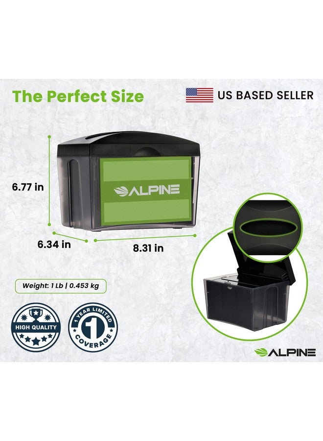 Alpine Industries Alpine Tabletop Commercial Napkin Dispenser Restaurant Napkin Holder for Easy Access to Interfold Napkins from Both Sides with an Insert Marketing Space for Restaurants, Cafeterias, Food Trucks, Club  - Image 5