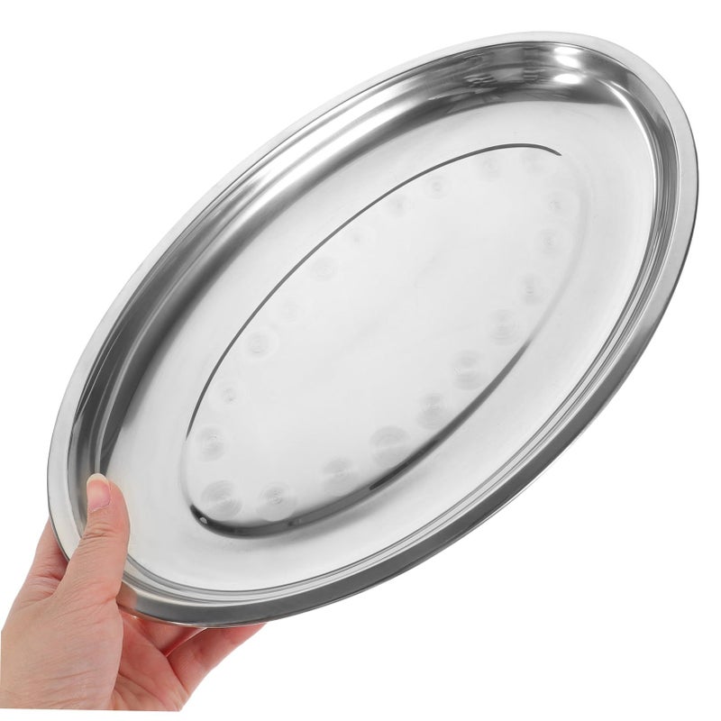 Stainless Steel Serving Platter Large Size for Charcuterie and Dining Room - Image 4