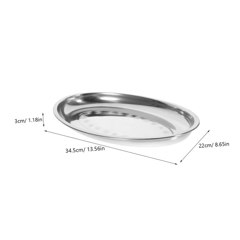 Stainless Steel Serving Platter Large Size for Charcuterie and Dining Room - Image 3