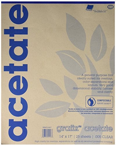 Grafix 14 x 17 Inches Biodegradable Clear Acetate 25 Sheets - 5CL1417 - Image 3